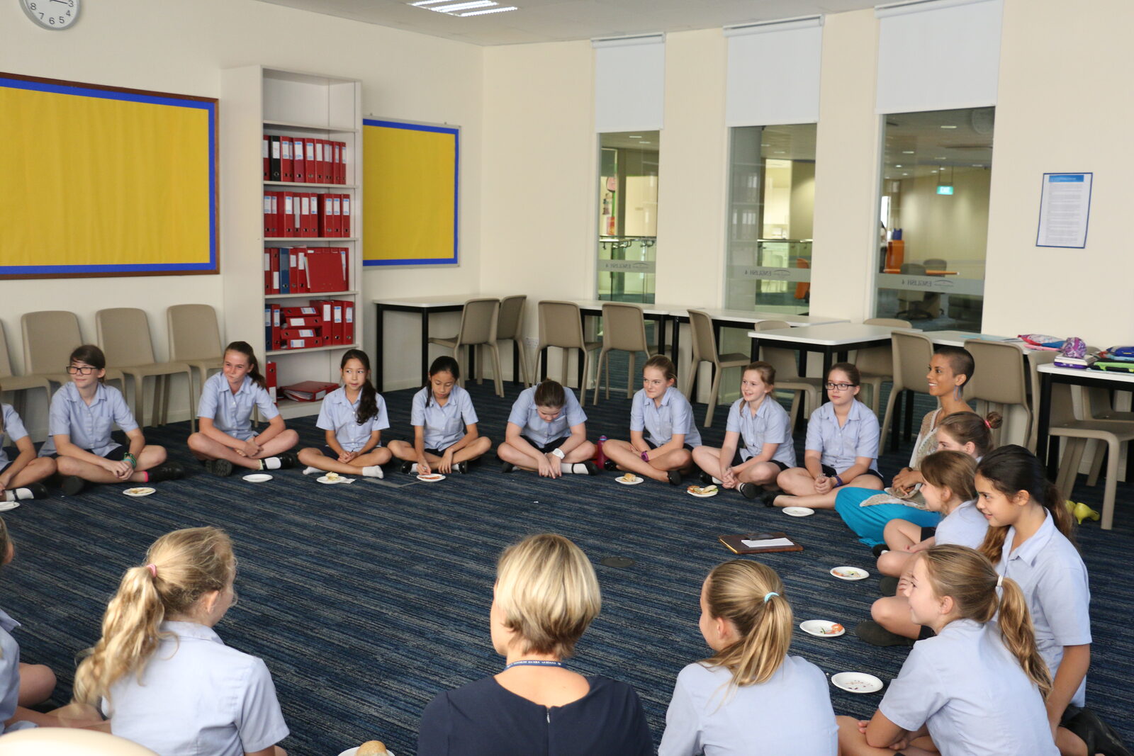 Circle with young girls